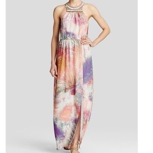 Charlie Jade palm tree Georgette embellished dress